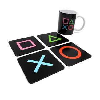 زیر لیوانی طرح دکمه های پلی استیشن PlayStation Buttons