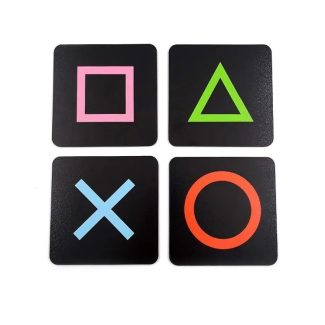 زیر لیوانی طرح دکمه های پلی استیشن PlayStation Buttons